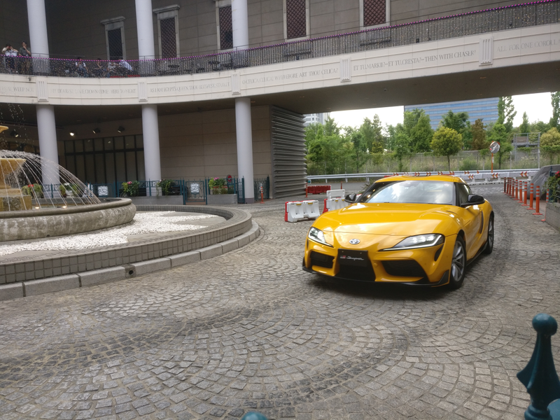 My first glimpse of the new car. You’d never know but there’s a Corvette split window in the background